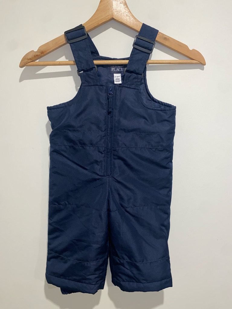 The Children's Place Navy Blue Insulated Snow Overalls 12-18m
